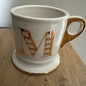 Anthropologie initial “M” mug